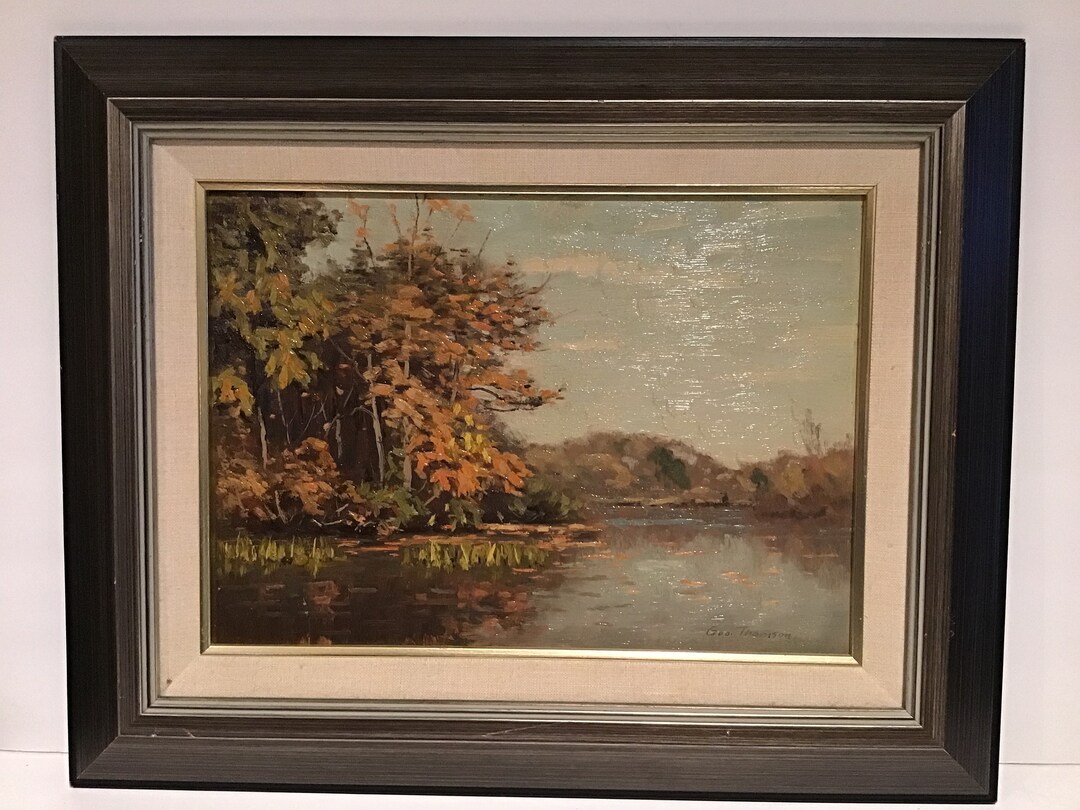 Geo Thomson OSA Original Oil New Haven Connecticut River Scene Etsy