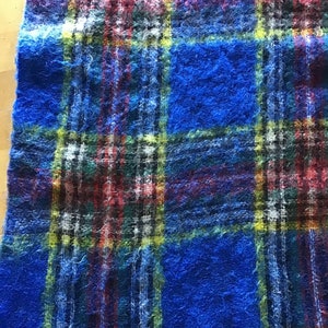 Vintage Mohair Travel Rug Hudson’s Bay Scotland Plaid