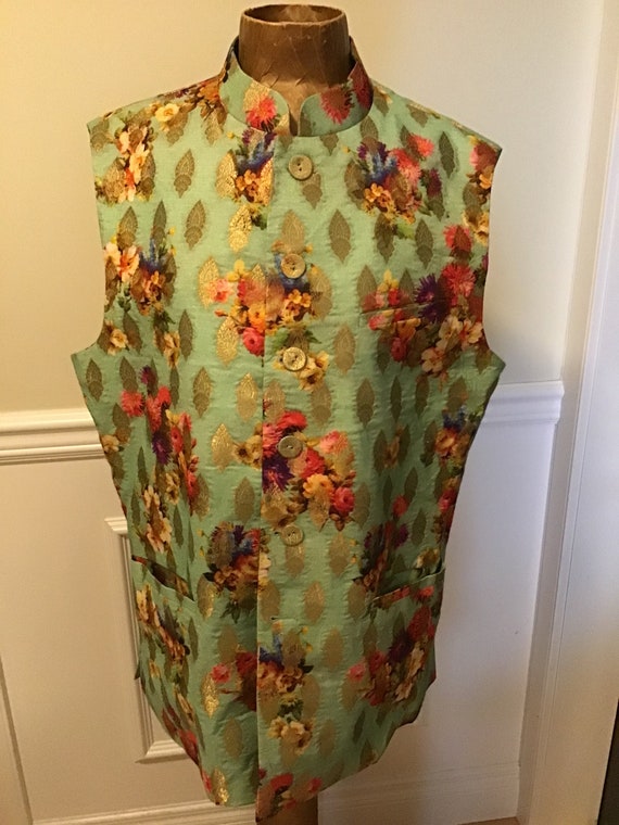 Nehru Floral Wedding Vest India Bollywood Groom