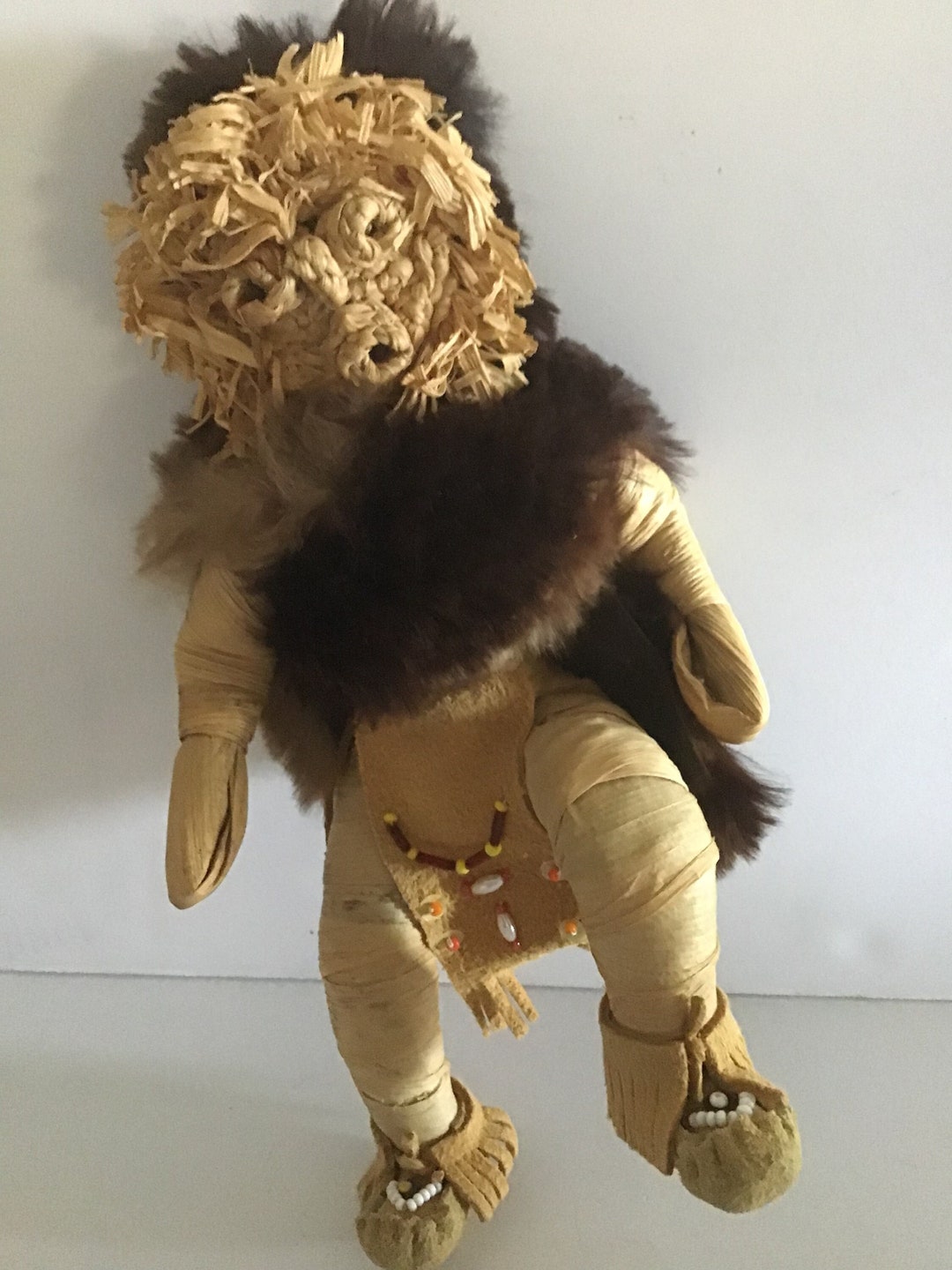 Vintage Iroquois Corn Husk Medicine Man Doll Native American Etsy