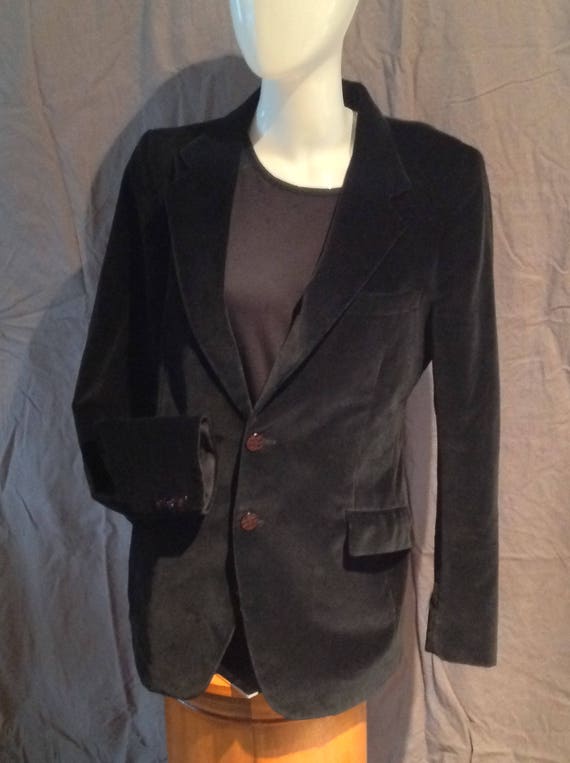 Vintage Black Velvet Men's Jacket Eatons Canada - image 1