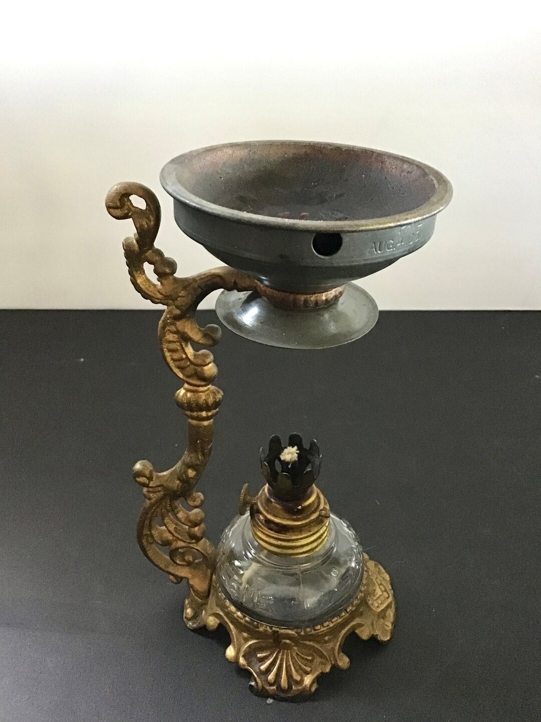Antique Vapo Kerosene Medical Vaporizer Lamp Brass Stand Etsy