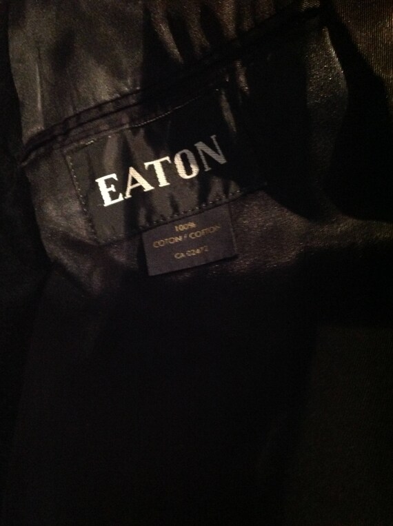 Vintage Black Velvet Men's Jacket Eatons Canada - image 3