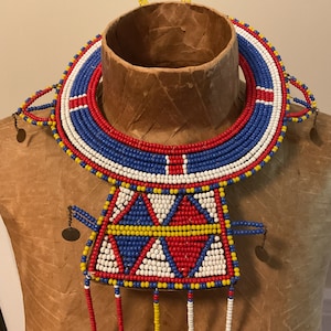 African Beaded Collar Wedding Collar Masai Statement Piece Traditional