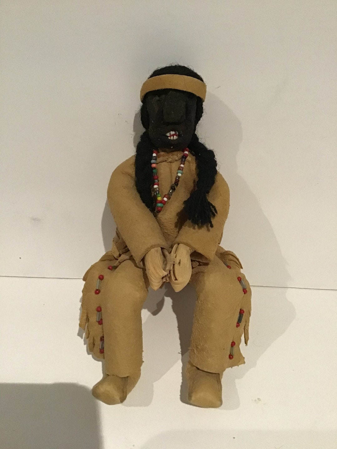 Vintage Iroquois Corn Husk Doll Seated Etsy