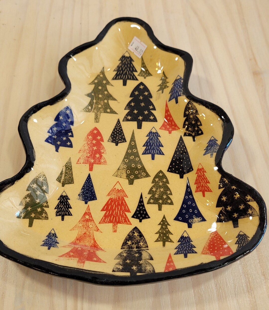 Handmade Ceramic Christmas Tree Shaped Tray With Christmas Etsy