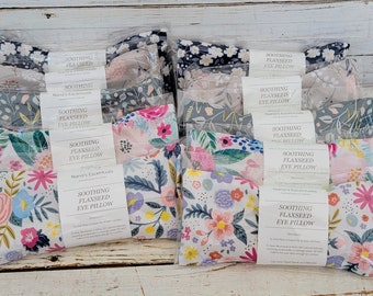 Bulk Quantity Discount with Free Shipping - Assortment of Floral Patterns Eye Pillows - Unscented - Packaged Ready to Gift - 5, 10, 20 units