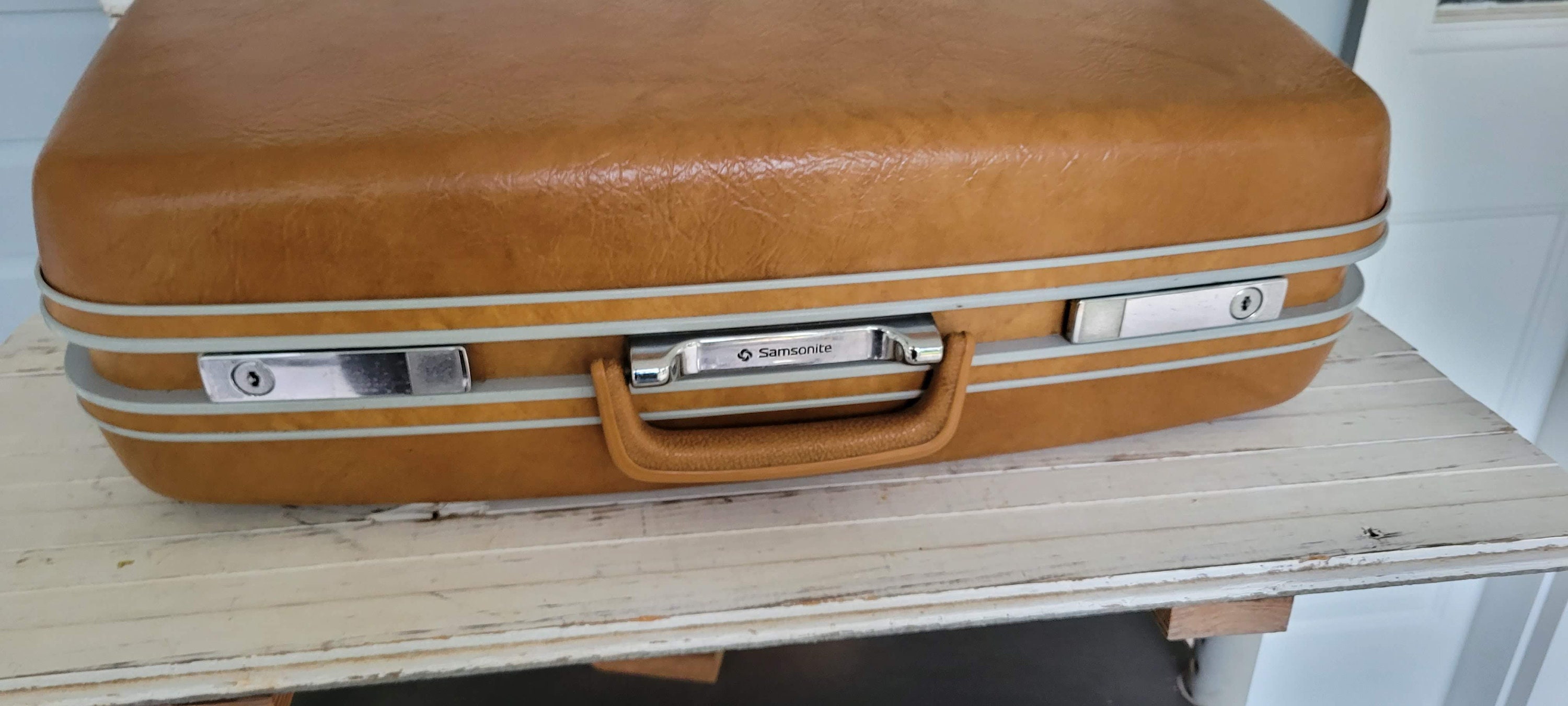 Vintage Samsonite Suitcase Burnt Orange Suitcase Travel - Etsy