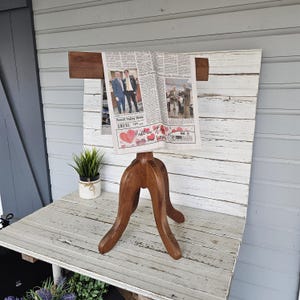 Vintage Wooden Newspaper Rack - Handmade Wooden Magazine Rack - Clean Lines - Simple Design - Wooden Rack - Solid Wooden Rack