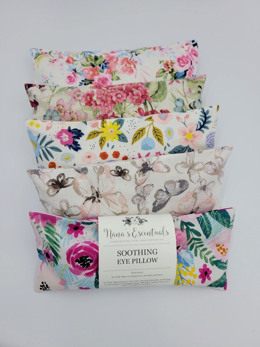 Floral & Butterfly Eye Pillow Patternscotton Flax Seed Yoga Tools