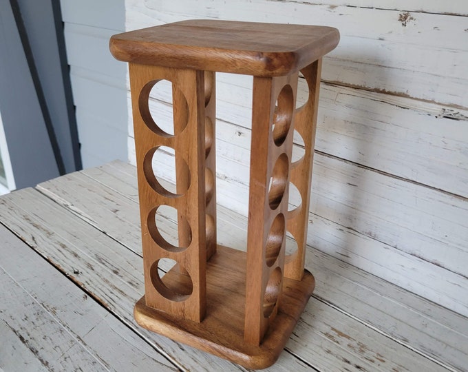 Wooden Keurig K Cup Holder Spinning K Cup Holder 4 Sided Wood Keurig