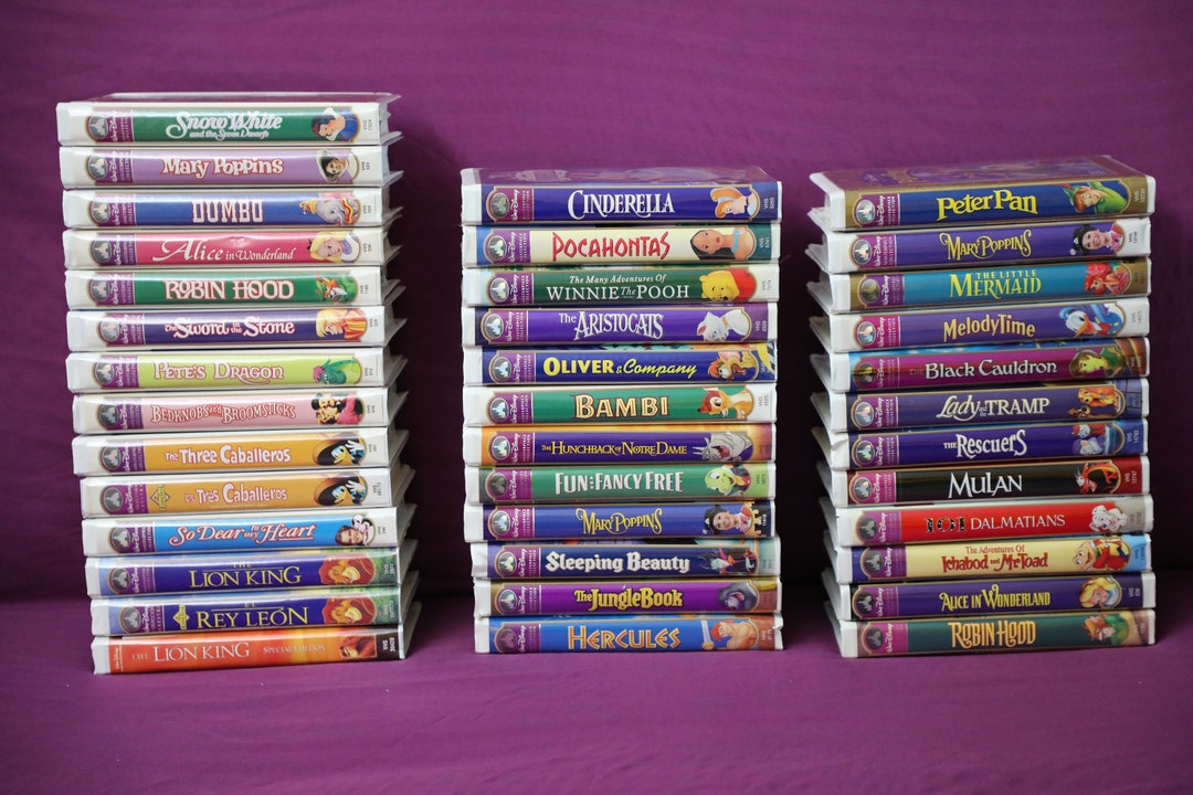 Disney Masterpiece VHS Entire Collectionoriginalsrare Lot Etsy
