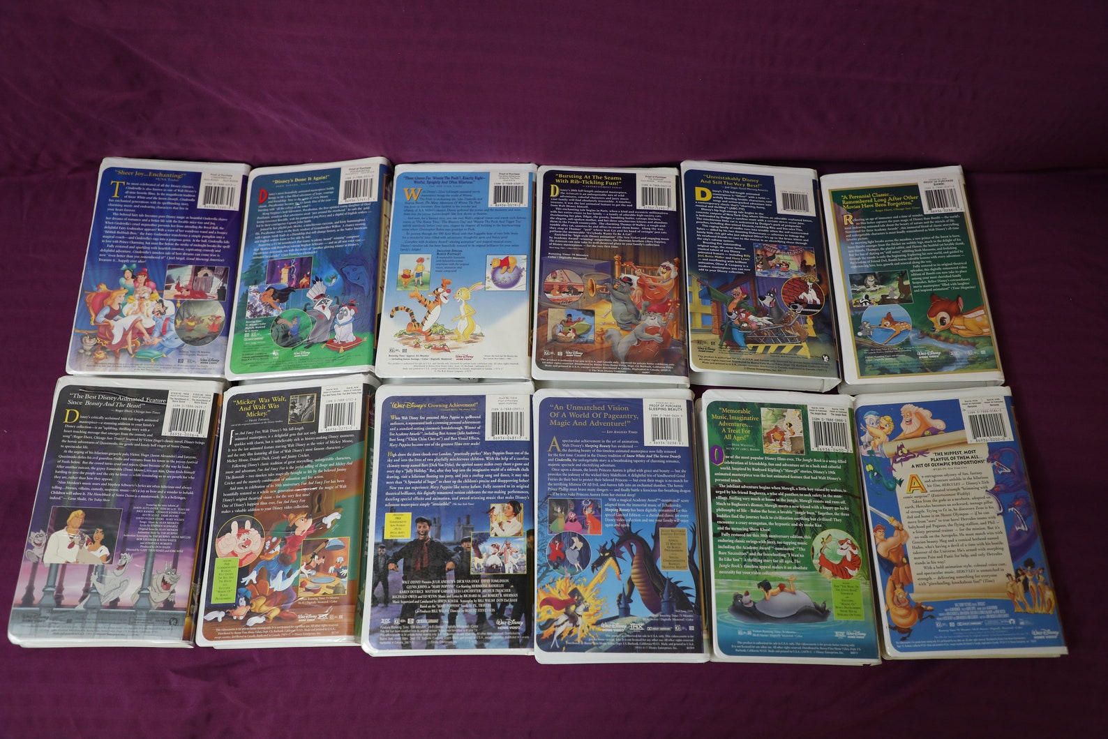 Disney Masterpiece VHS Entire Collectionoriginalsrare Lot the Lion