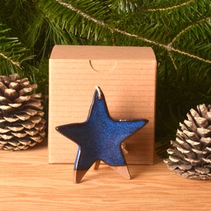 Star Ornament w/ Gift Box,Adorndment, Not So Christmas Ornament, Pottery Ornament, Ceramic Ornament, Handmade, Adirondack Decor