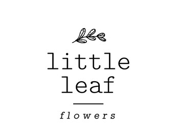 Botanical Logo Design, Modern Premade Logo, Typewriter Font Logo, Simple Photography Logo, Florist Logo, Leaf Logo, Elegant Botanical Logo