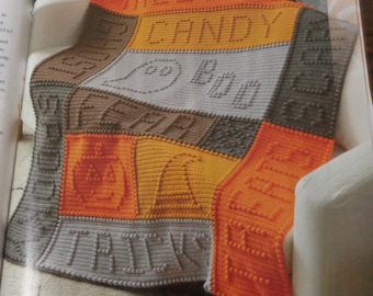 Trick or Treat Halloween Throw -  Was Featured in "Crochet World Magazine"