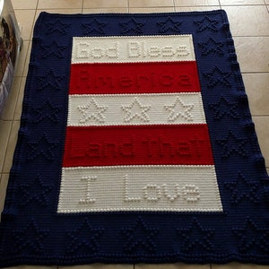 Pattern  crochet blanket America
