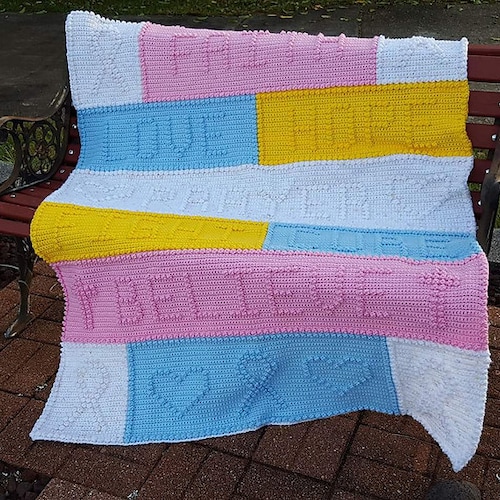 Pattern Crochet Blanket Cancer Support Etsy