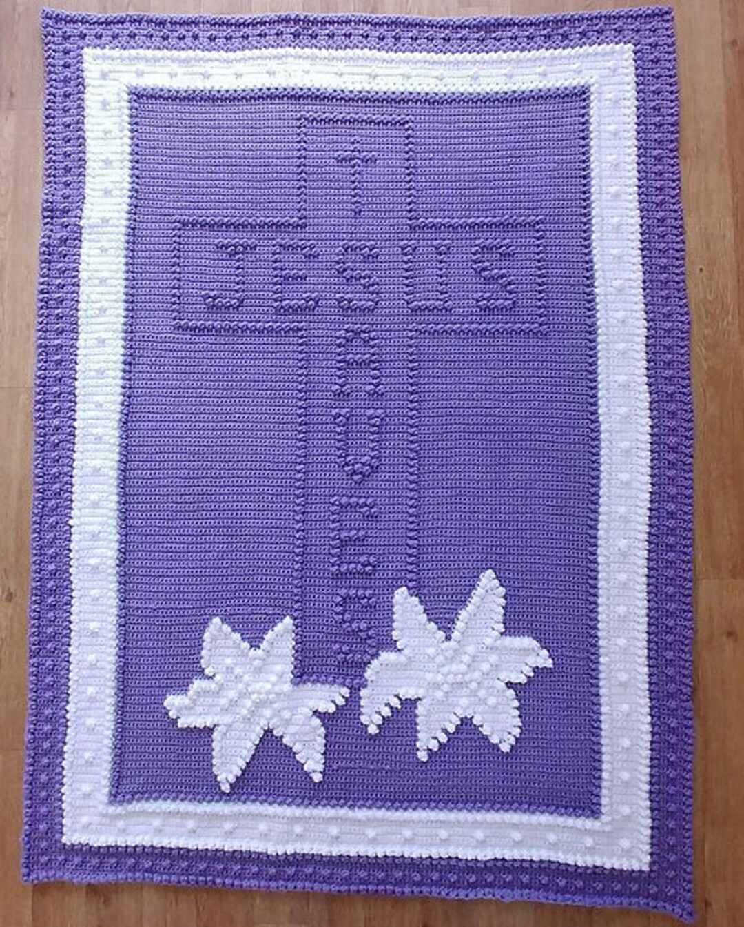 Pattern Crochet Blanket Jesus Saves Etsy