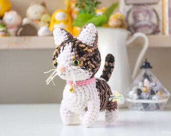 Kawaii Custom Crochet Cat, cute amigurumi commission, custom order pet plush, cat stuffed animal, personalized gift idea for cat owner lover