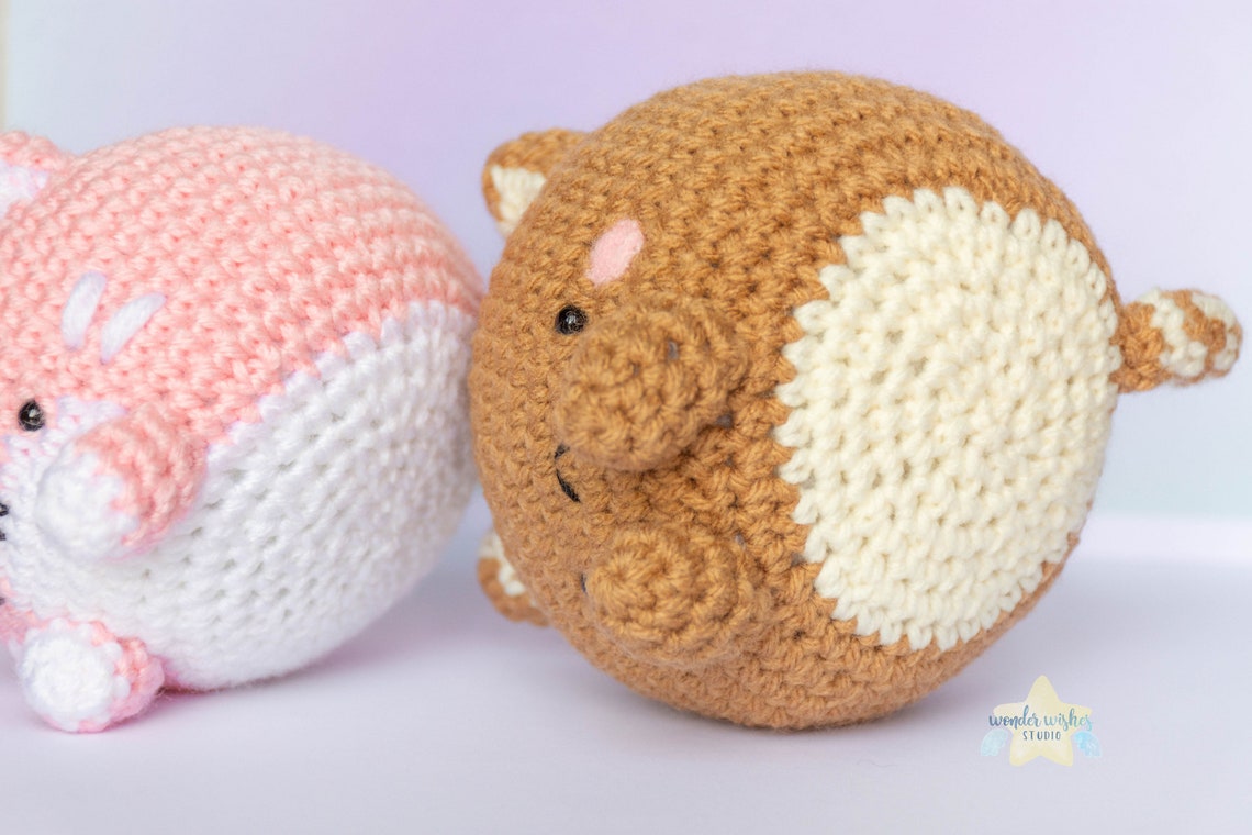 Kawaii Chubby Cat cute crochet kitty amigurumi marshmallow Etsy