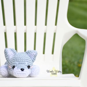 Amigurumi Wolf Crochet Pattern, cute stuffed animal, digital instructions, make your own kawaii plush, diy plushie, wonder wishes studio image 7