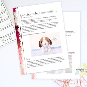 Pode incluir: Um padr&atilde;o de croch&ecirc; imprim&iacute;vel para fazer um beagle amigurumi kawaii. O padr&atilde;o inclui instru&ccedil;&otilde;es para crochetar o beagle, bem como dicas para bordado e tamanho. O padr&atilde;o &eacute; escrito em terminologia de croch&ecirc; americana.