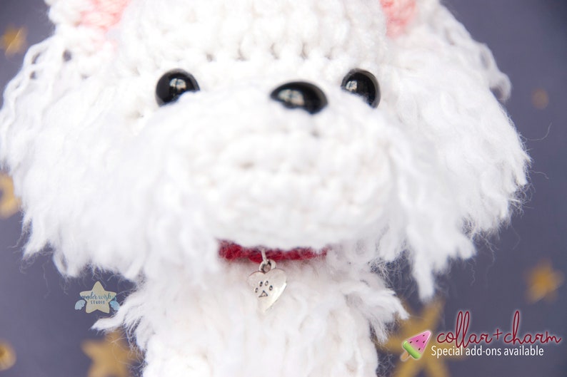 Custom Crochet Plush Dog, amigurumi for dog lover, custom pet dog portrait, dog lover gift, plush pet memorial, personalized dog gift image 5