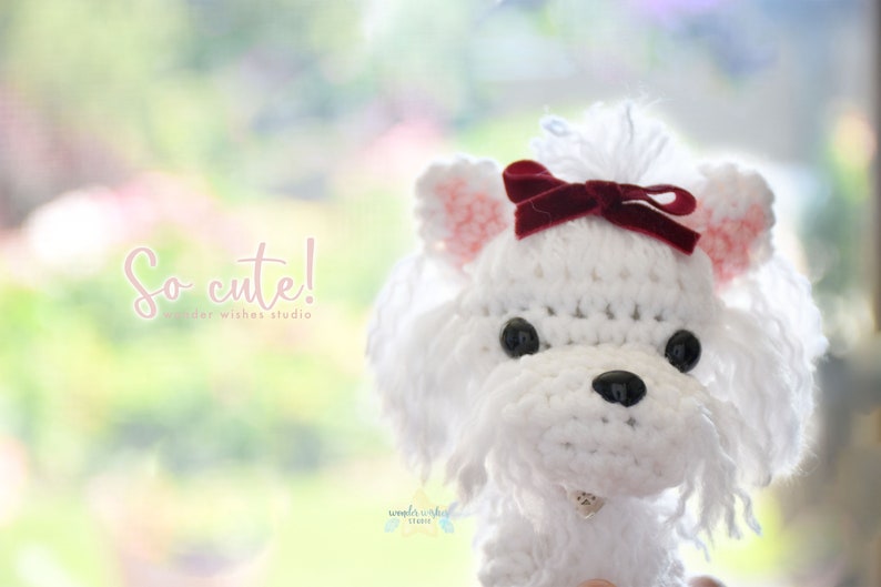 Custom Crochet Plush Dog, amigurumi for dog lover, custom pet dog portrait, dog lover gift, plush pet memorial, personalized dog gift image 6