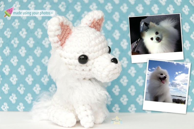 Custom Crochet Plush Dog, amigurumi for dog lover, custom pet dog portrait, dog lover gift, plush pet memorial, personalized dog gift Simple+Extra Fluff