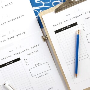 Daily Planner. Positivity Quote. Happy Planner. Printable A4 US Letter ...