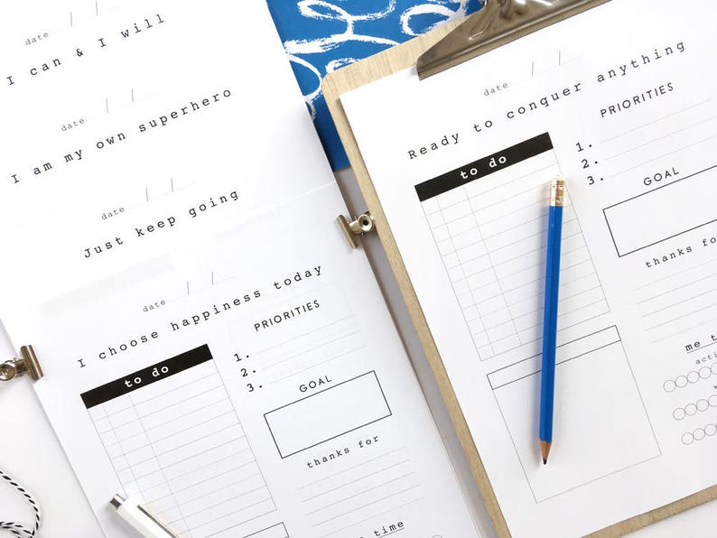 Daily Planner. Positivity Quote. Happy Planner. Printable A4 - Etsy