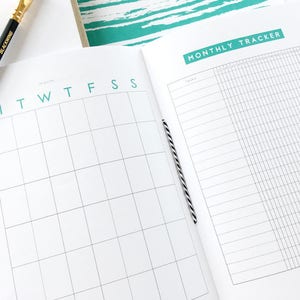 Simple Printable Planner Bundle, Minimalist 2019 Planner, Daily Planner Weekly Planner Pages W ...