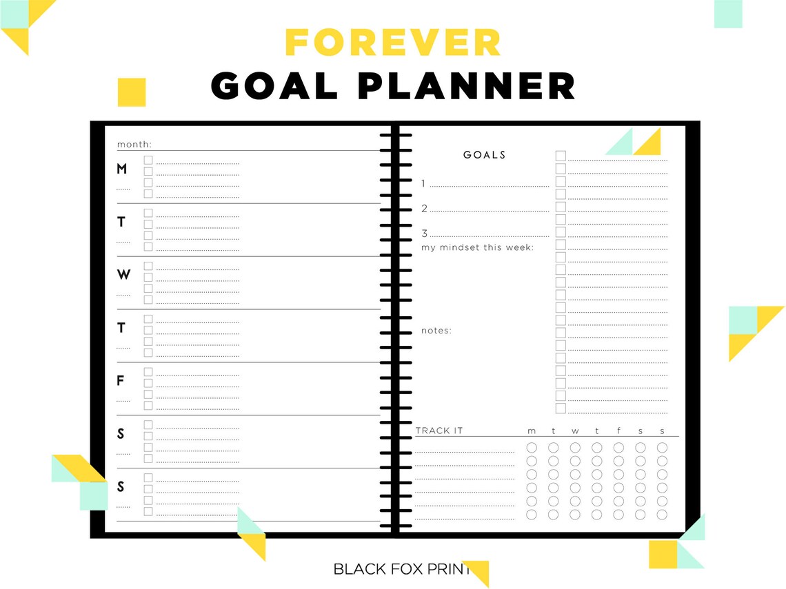 GOAL PLANNER Goal Setting Printable Planner A4 and A5 Etsy
