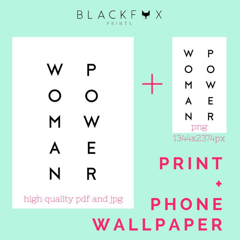 Wall Art Woman Power Feminist Art Print Girl Power Etsy