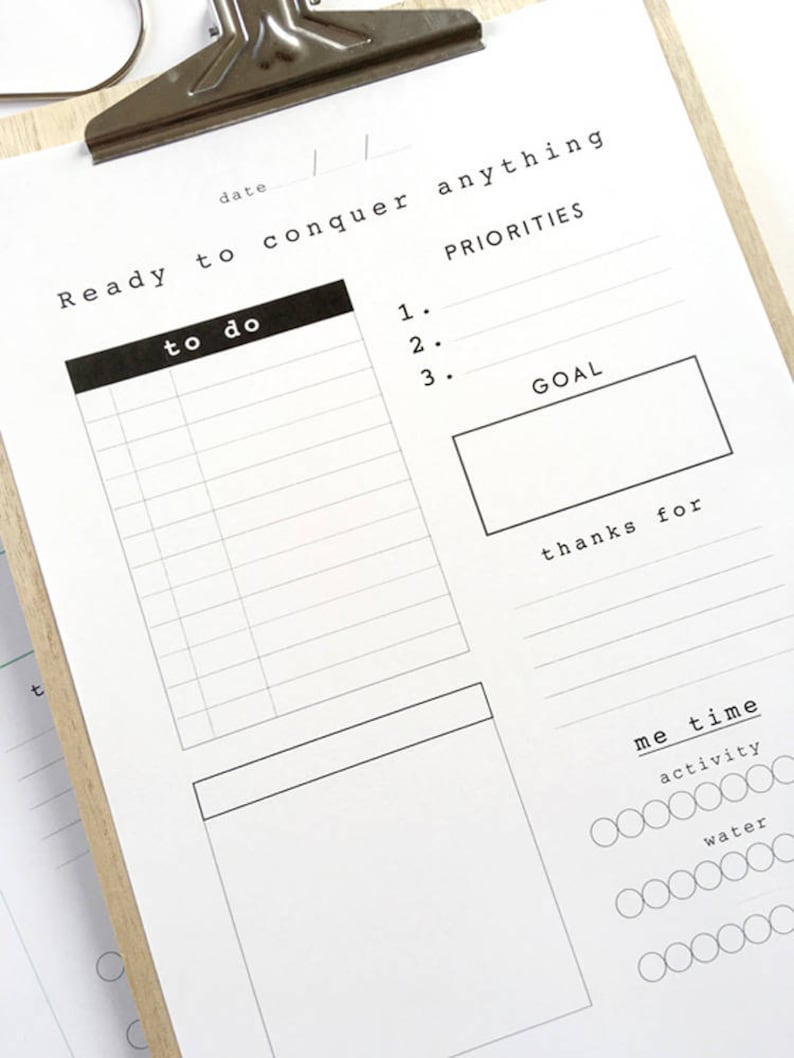 Daily Planner. Positivity Quote. Happy Planner. Printable A4 - Etsy