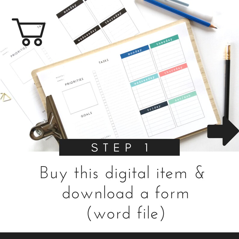 Personalized Planner Printable Get My Graphic Design Services Etsy