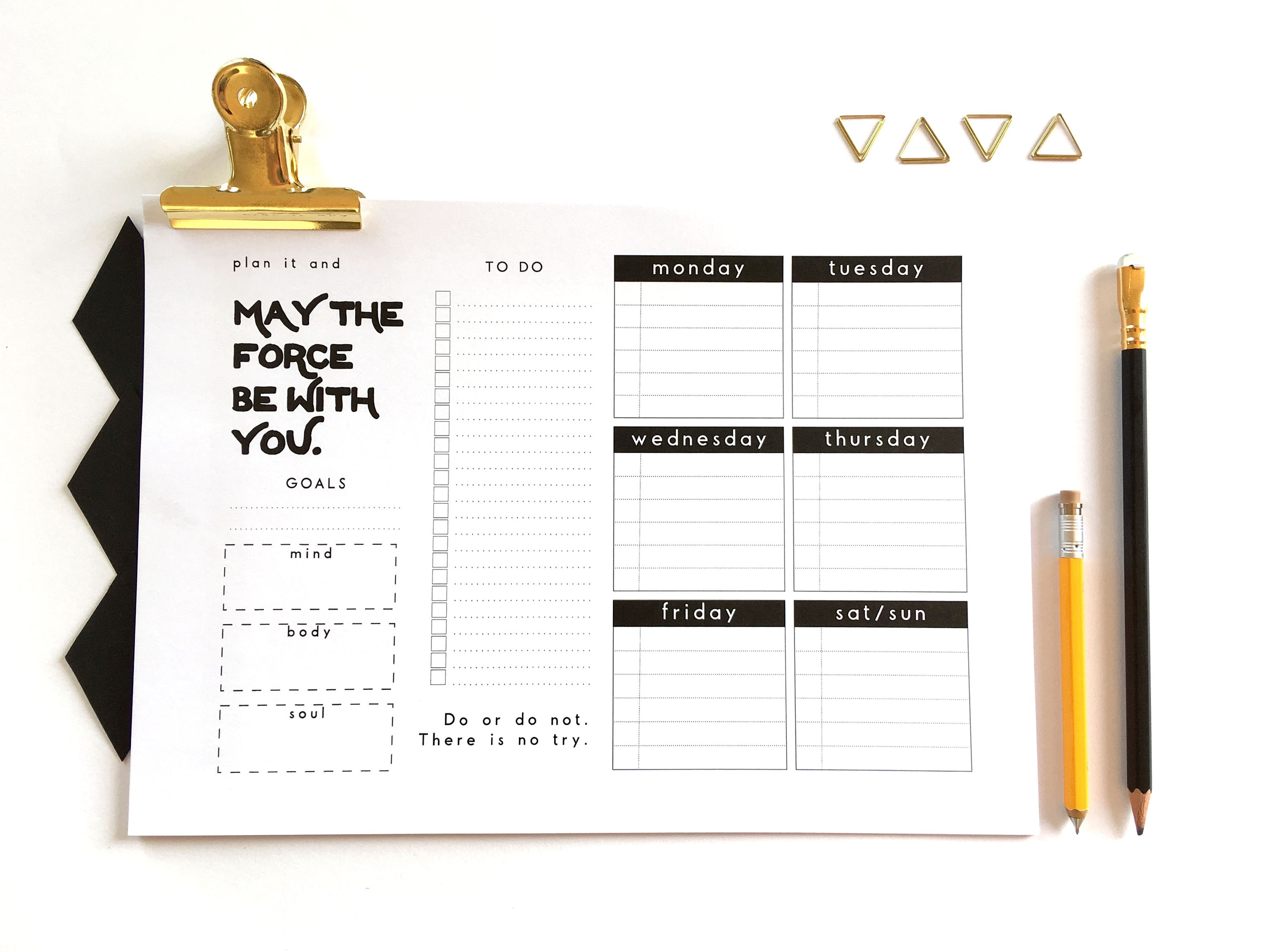 May the 4th Star Wars Weekly Planner Printable Digital Etsy