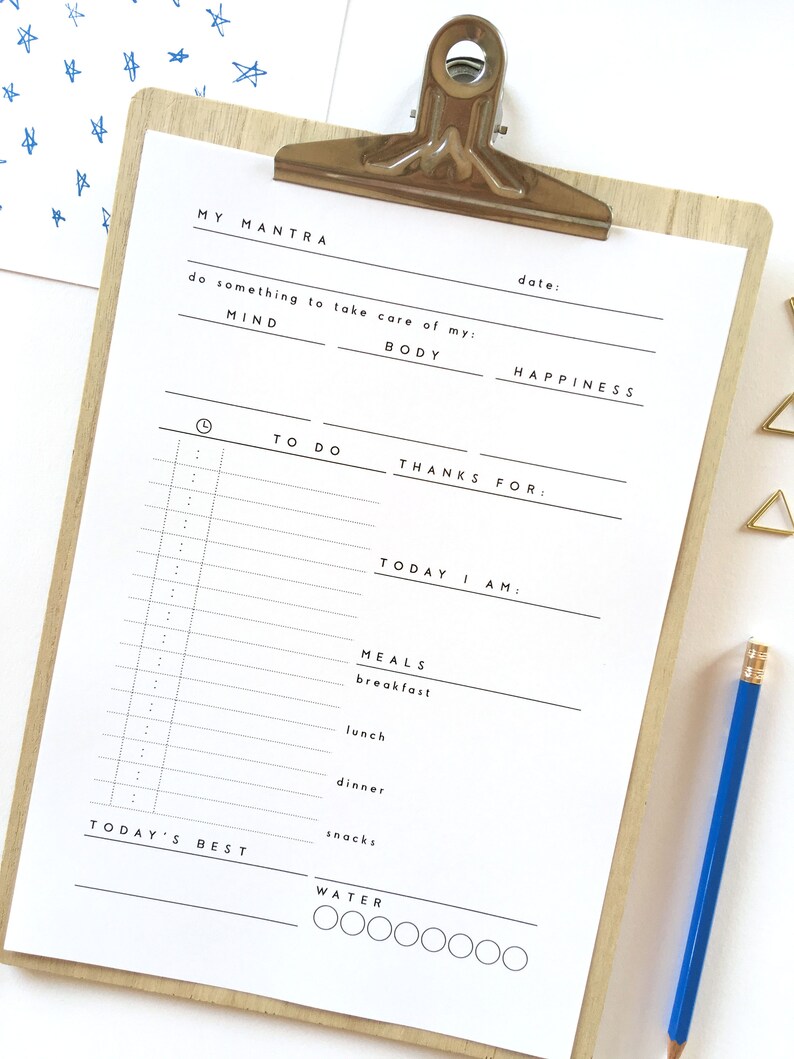 Self Care Journal Daily Monthly Printable Planner Health