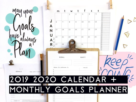 Hand Lettering Workbook Get Shit Done 2 Year Monthly Pocket Planner: Undated Two Year Calendar Pocket Calendars Monthly Planner with Notes Pocket Planner 24-Month Calendar