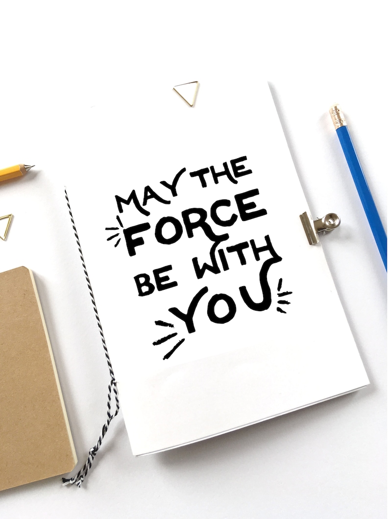 Star Wars Printable Wall Art Planner &amp; Notebook Cover, May the Force ...