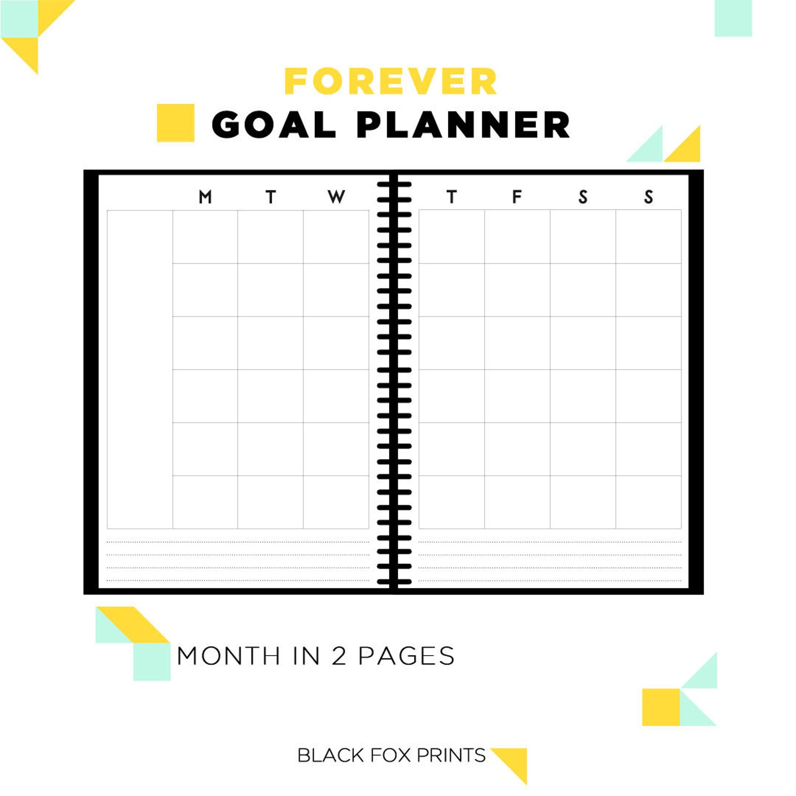 GOAL PLANNER Goal Setting Printable Planner A4 and A5 Etsy