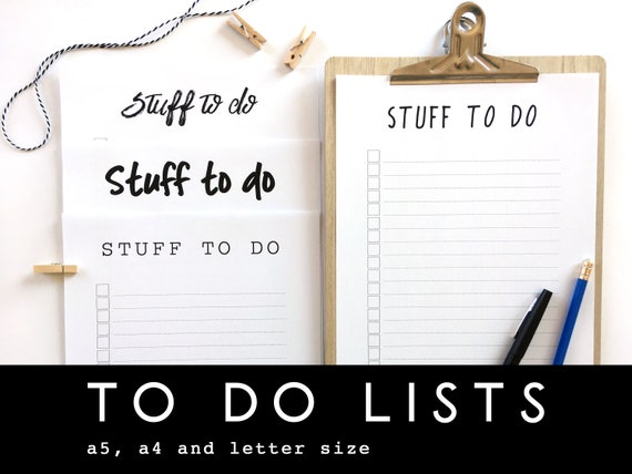 to do list planner inserts stationary custom printable to do etsy