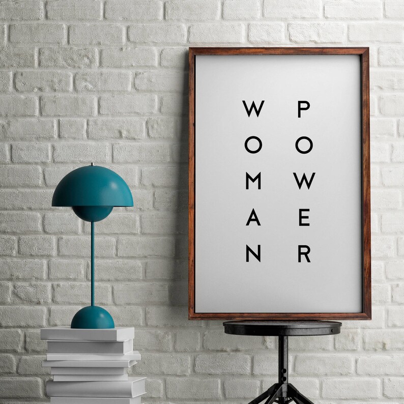 Wall Art Woman Power Feminist Art Print Girl Power Etsy