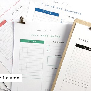 Daily Planner. Positivity Quote. Happy Planner. Printable A4 US Letter ...