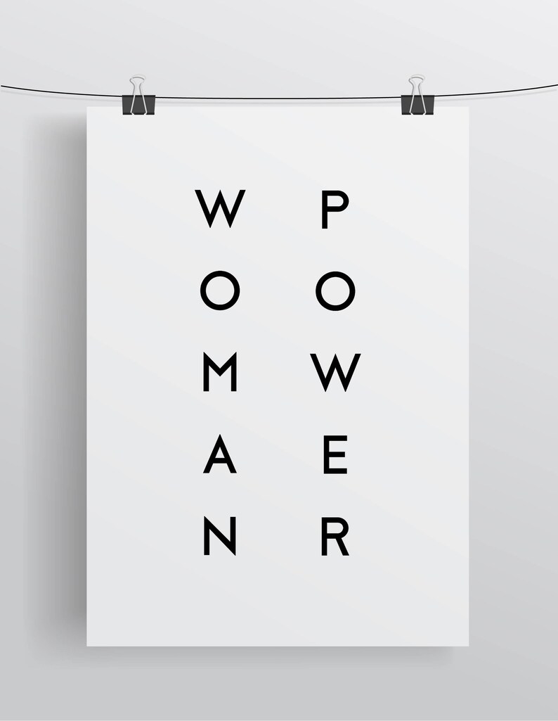 Wall Art Woman Power Feminist Art Print Girl Power Etsy
