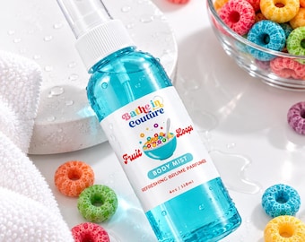 Fruit Loops Cereal Body Mist, After Shower Scented Mist Body Spray, Refreshing Sweet Scents Body Perfume 2oz, Fun Gift Ideas For Friends 4oz