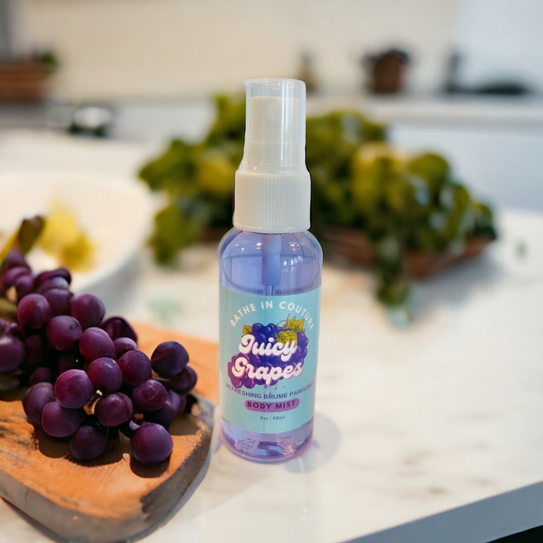 Grape Body Mist, Body Splash Spray, Sweet Body Scent