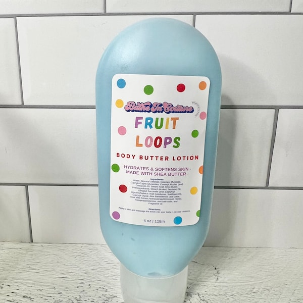 Fruit Loops Body Butter LotionCereal Scented Lotion Whipped Body Butter Moisturizer Hand and Body Cream