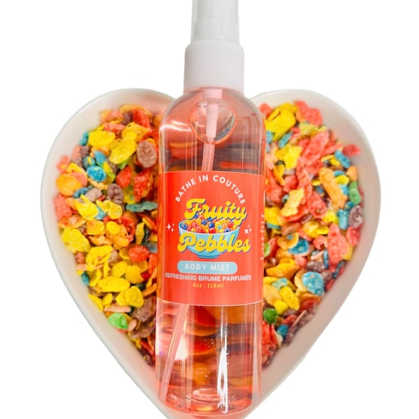 Fruity Pebbles Body Mist Spray Cereal Scented Fragrance Mist Body Splash Fruity Pebbles Body Mist Gift for Her cereal scent